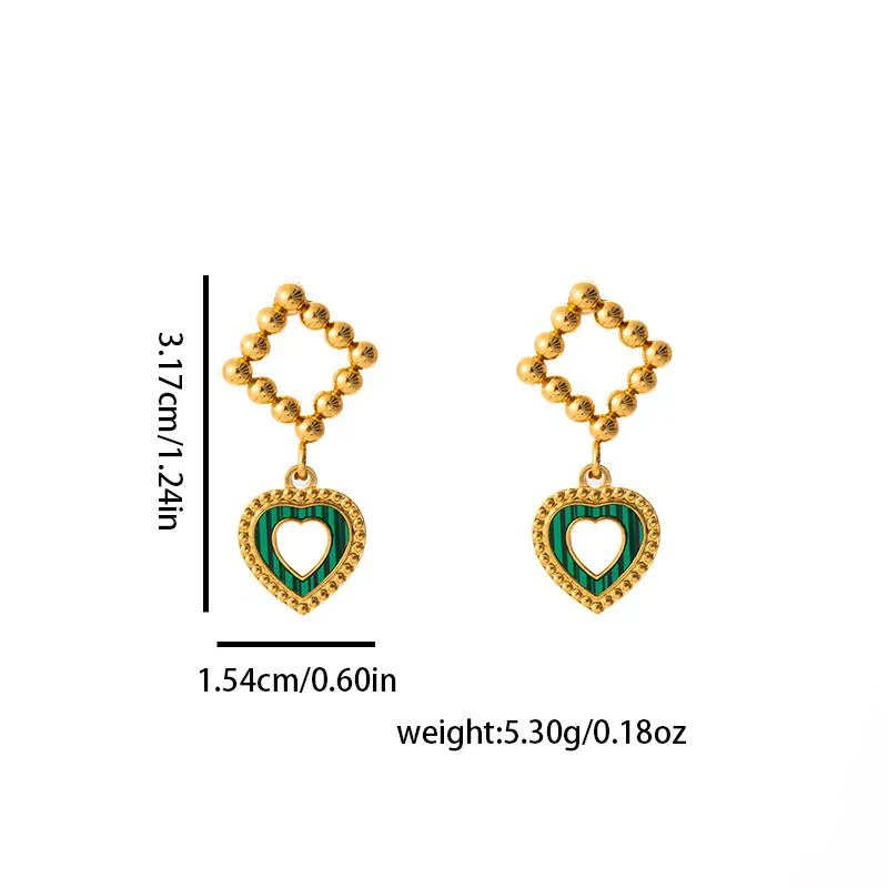 Amor Heart Drop Earrings - Image 2