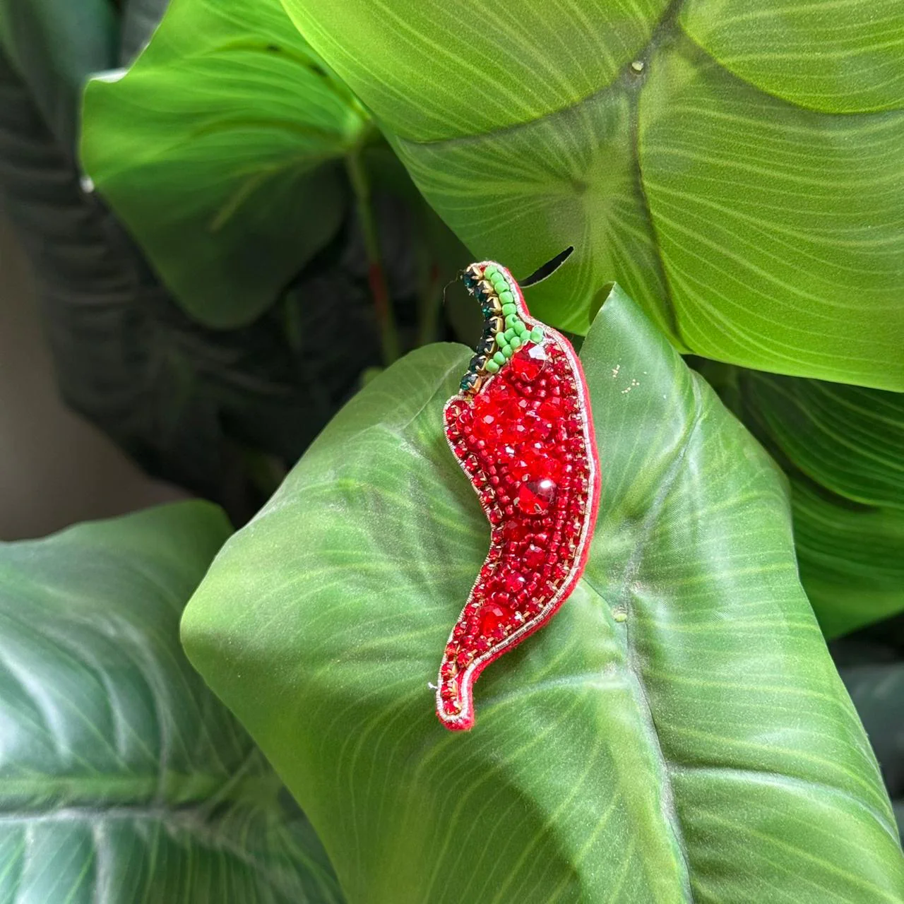 Chilly Handmade Beaded Brooch - Image 2
