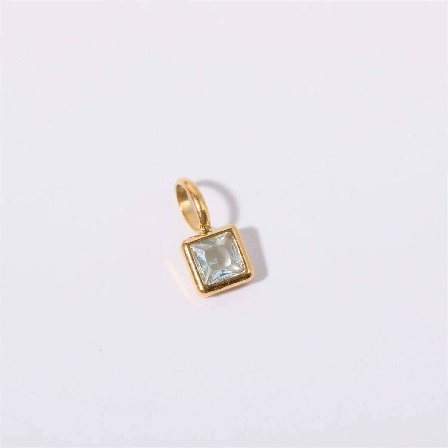 Birthstone Charm Stainless Steel Pendant - Image 6