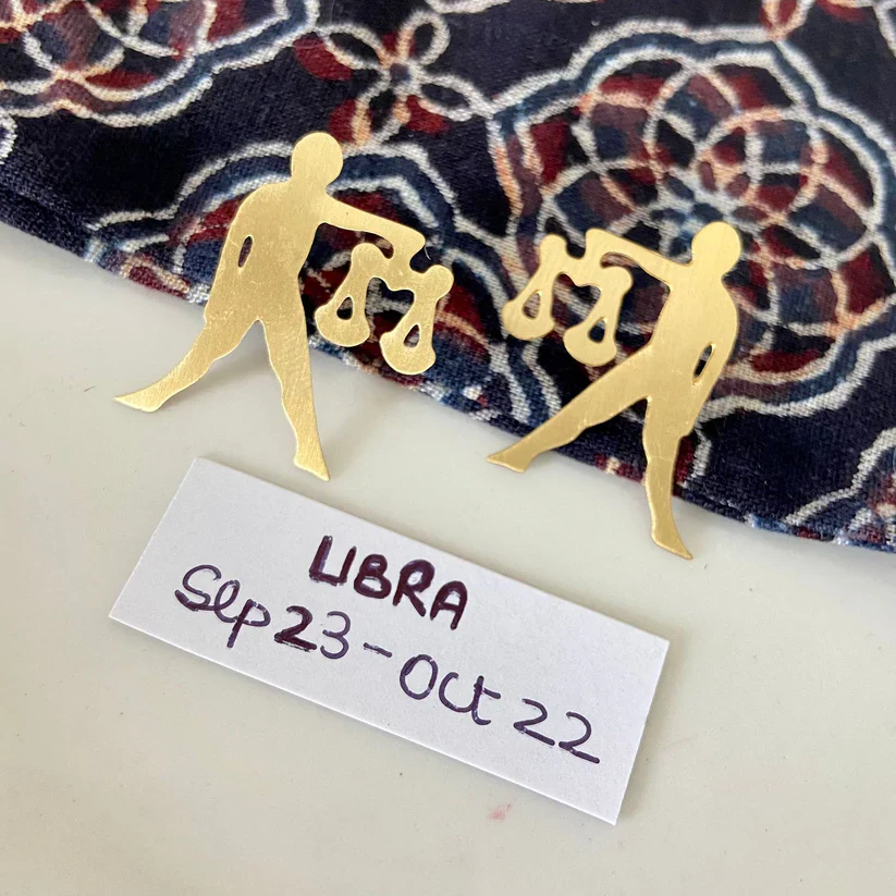 Brass Zodiac Sign Earring - Image 10