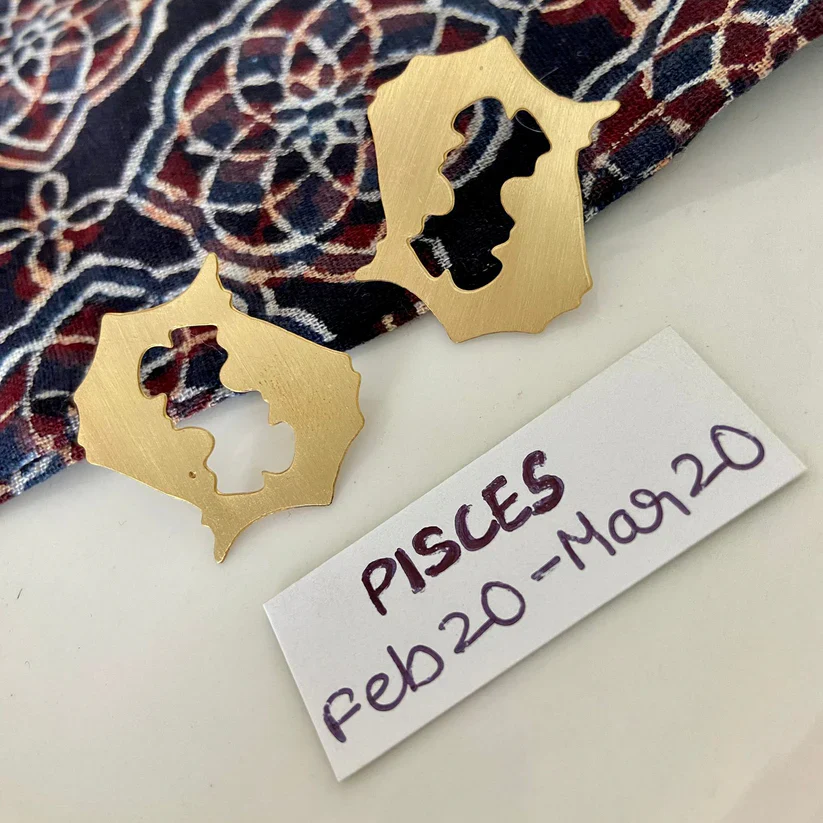 Brass Zodiac Sign Earring - Image 14
