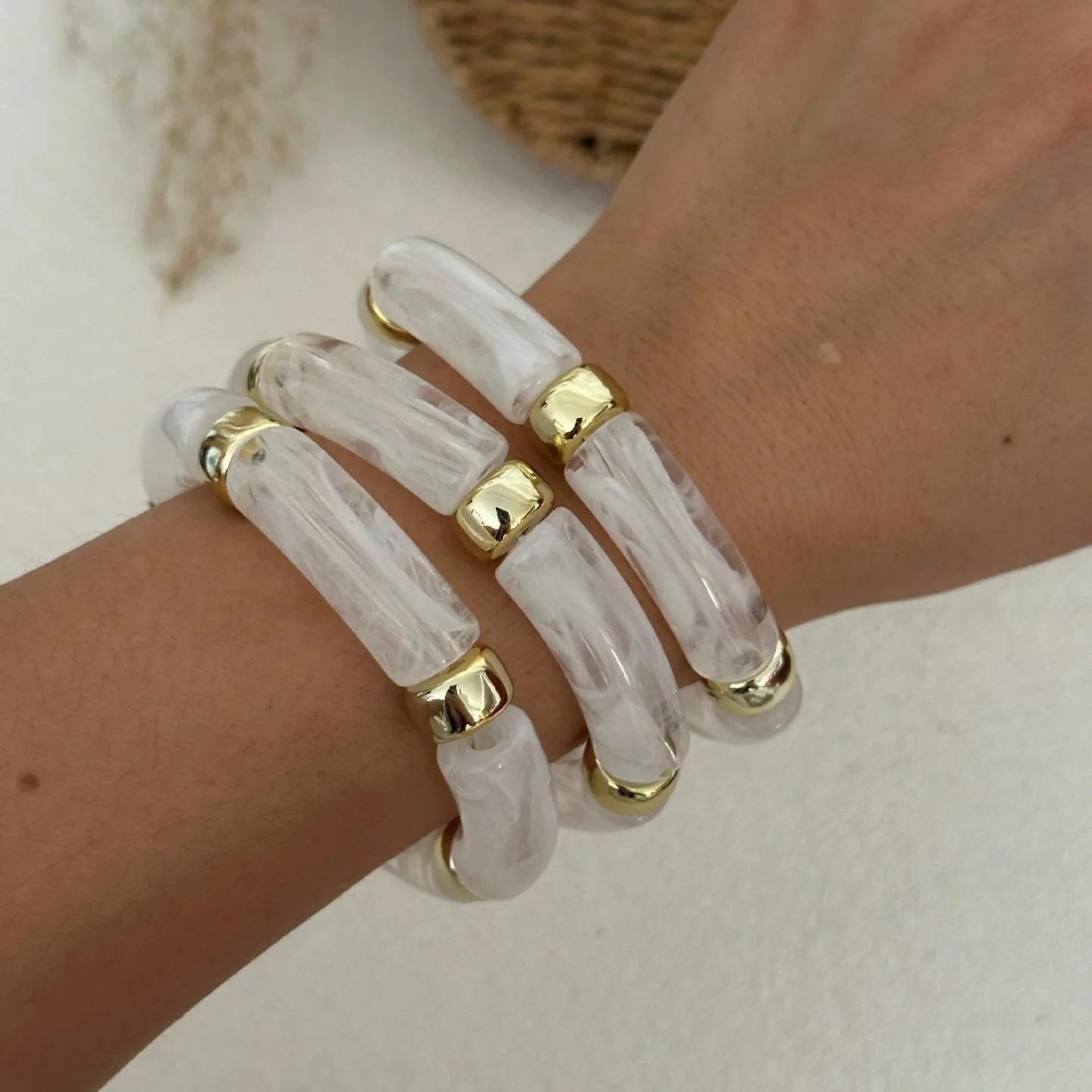 Nude Retro Acrylic Bracelet - Image 3