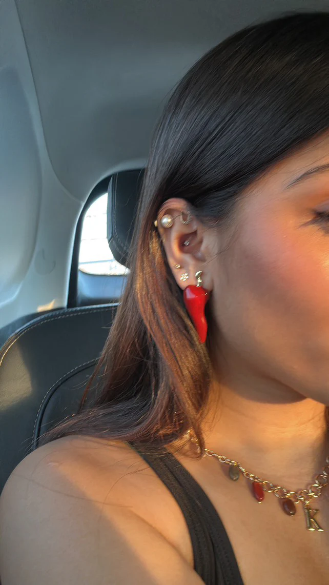 Chilly Hot Mirchi Enamel Studs - Image 9