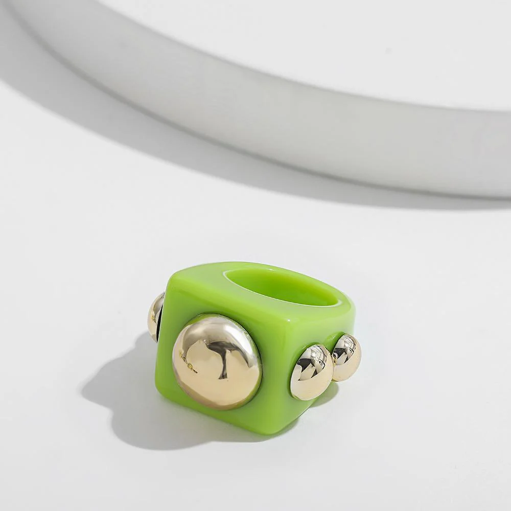 Colour Pop Resin Chunkey Ring - Image 4