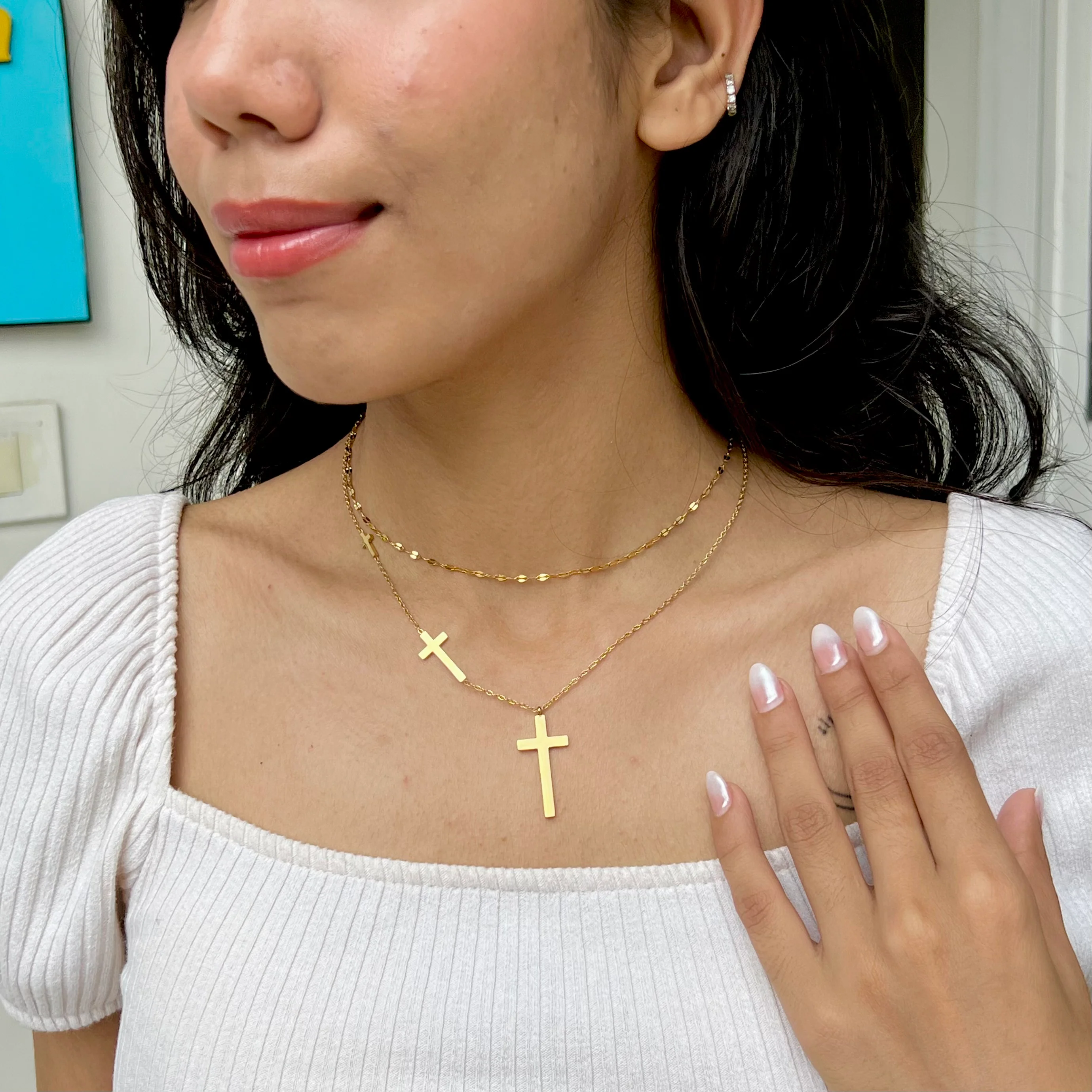 Divine Layers Metal Necklace - Image 2