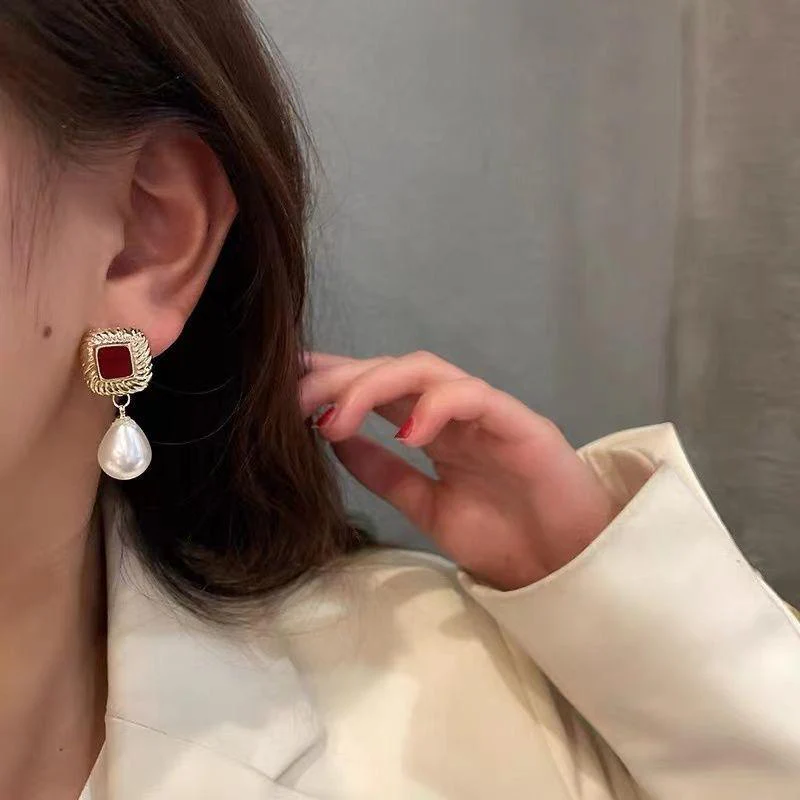 Radiant Rose Drop Earrings - Image 2