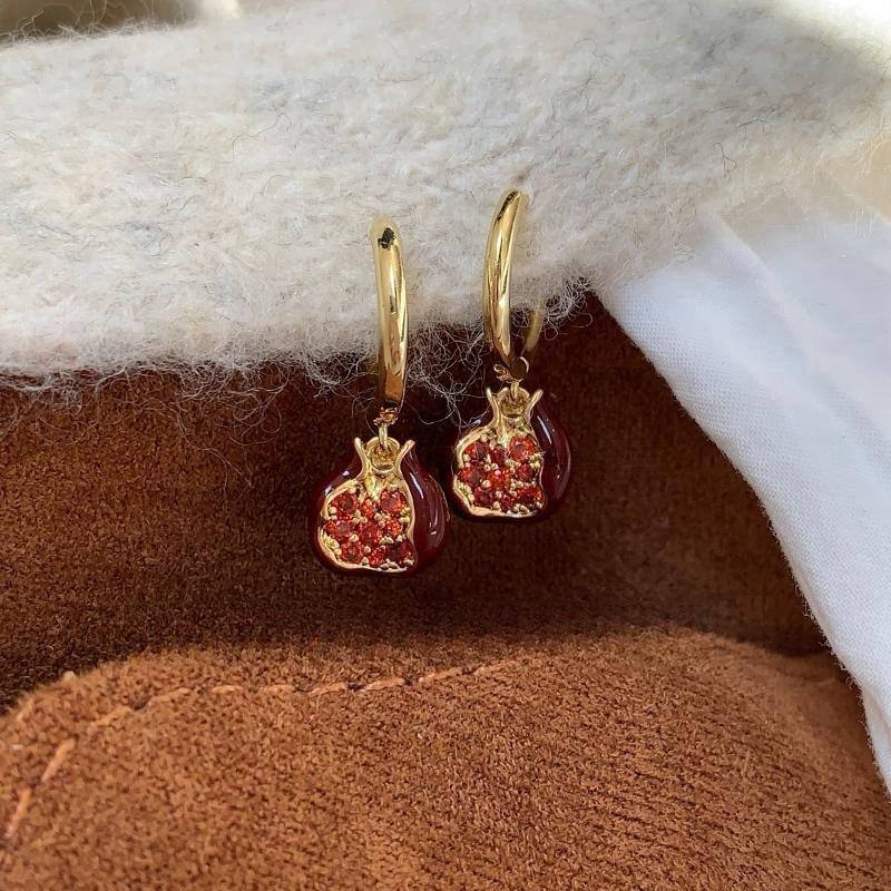 Pomegranate Metal Earrings - Image 3