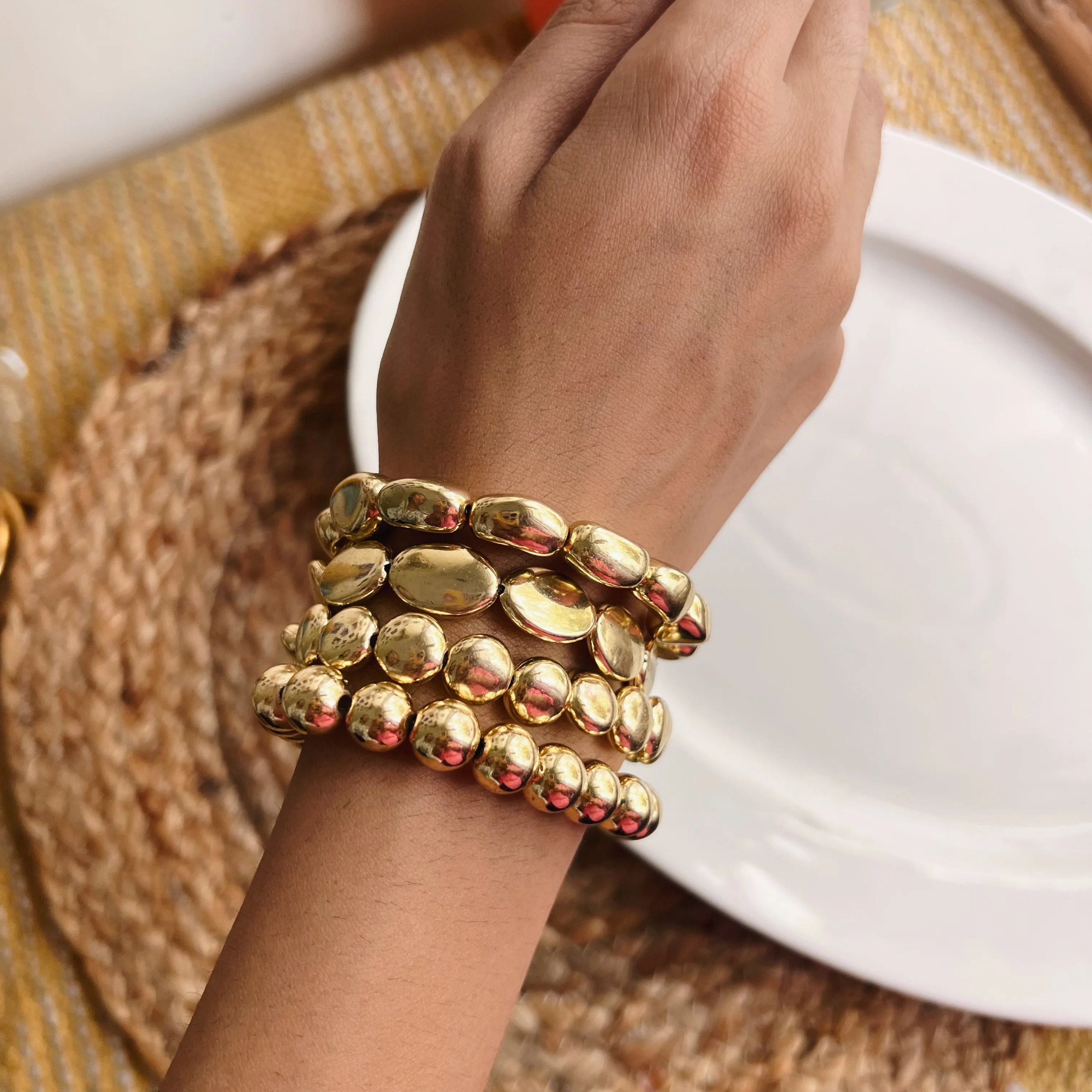 Elizabeth Stack of 4 Gold Bracelets - Image 3