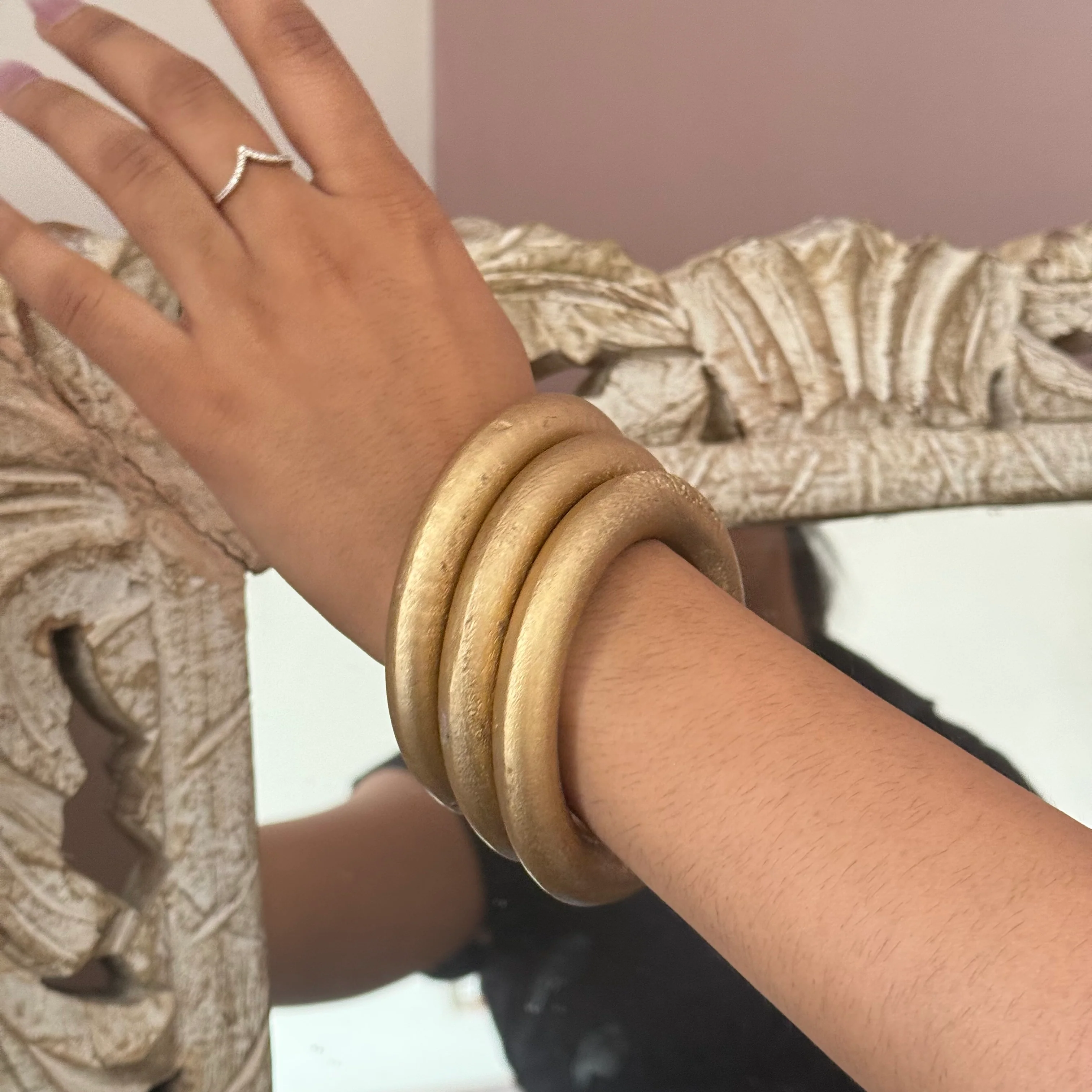 Golden Antique Bangle - Image 3