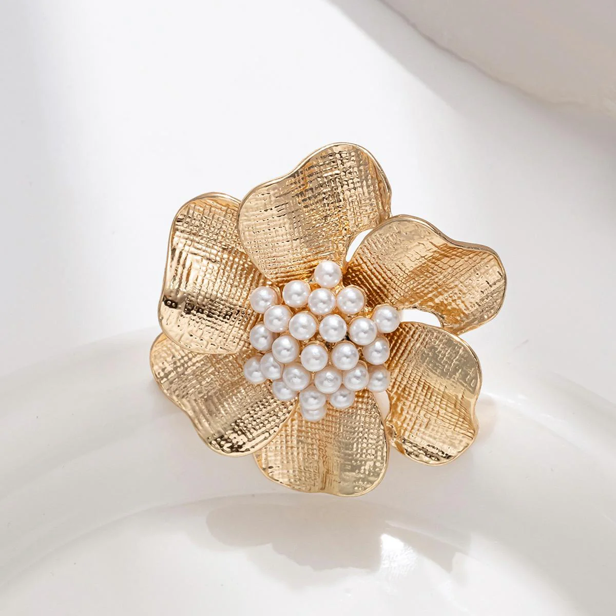Golden Bloom Statement Ring - Image 4