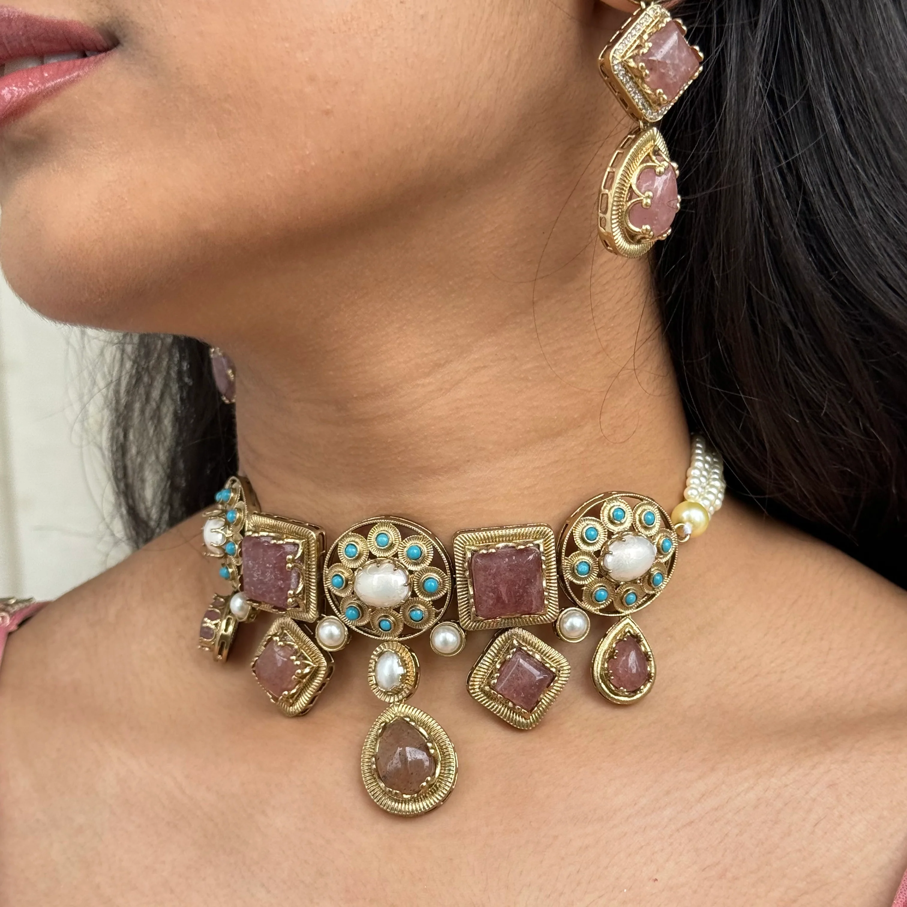 Gulnaar Pearl Necklace Set - Image 3