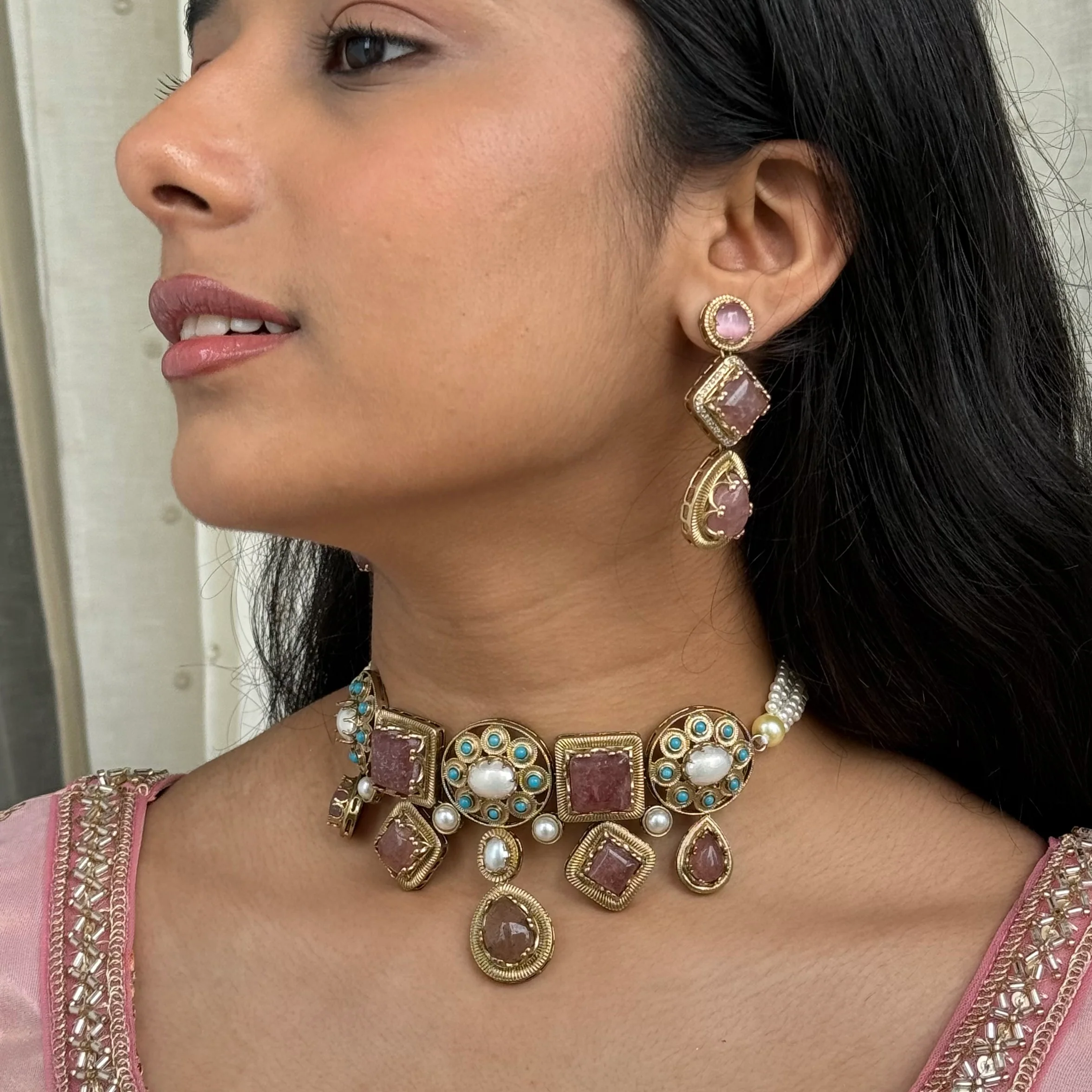 Gulnaar Pearl Necklace Set - Image 5