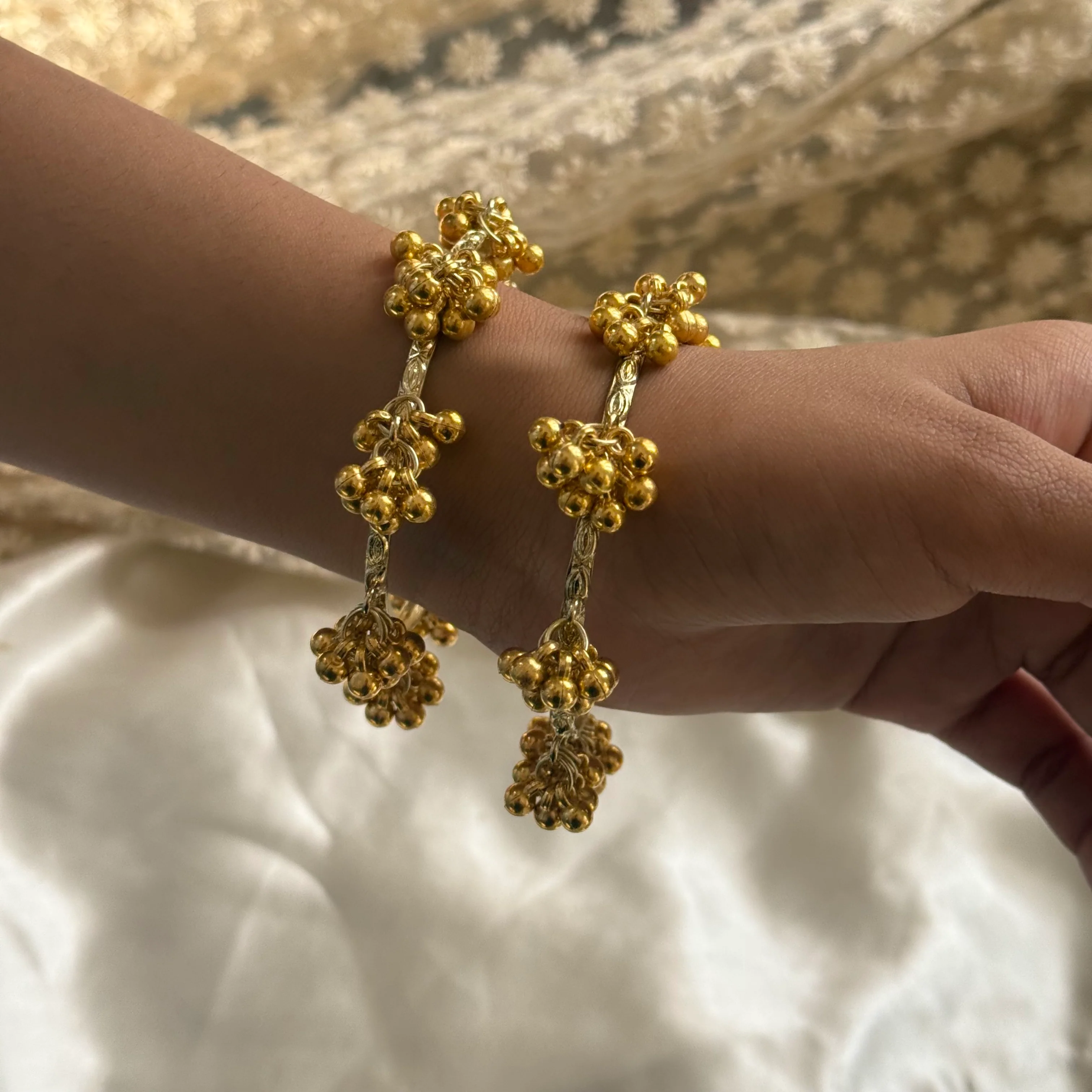 Ghungroo Gold Bangles (Set of 2) - Image 2
