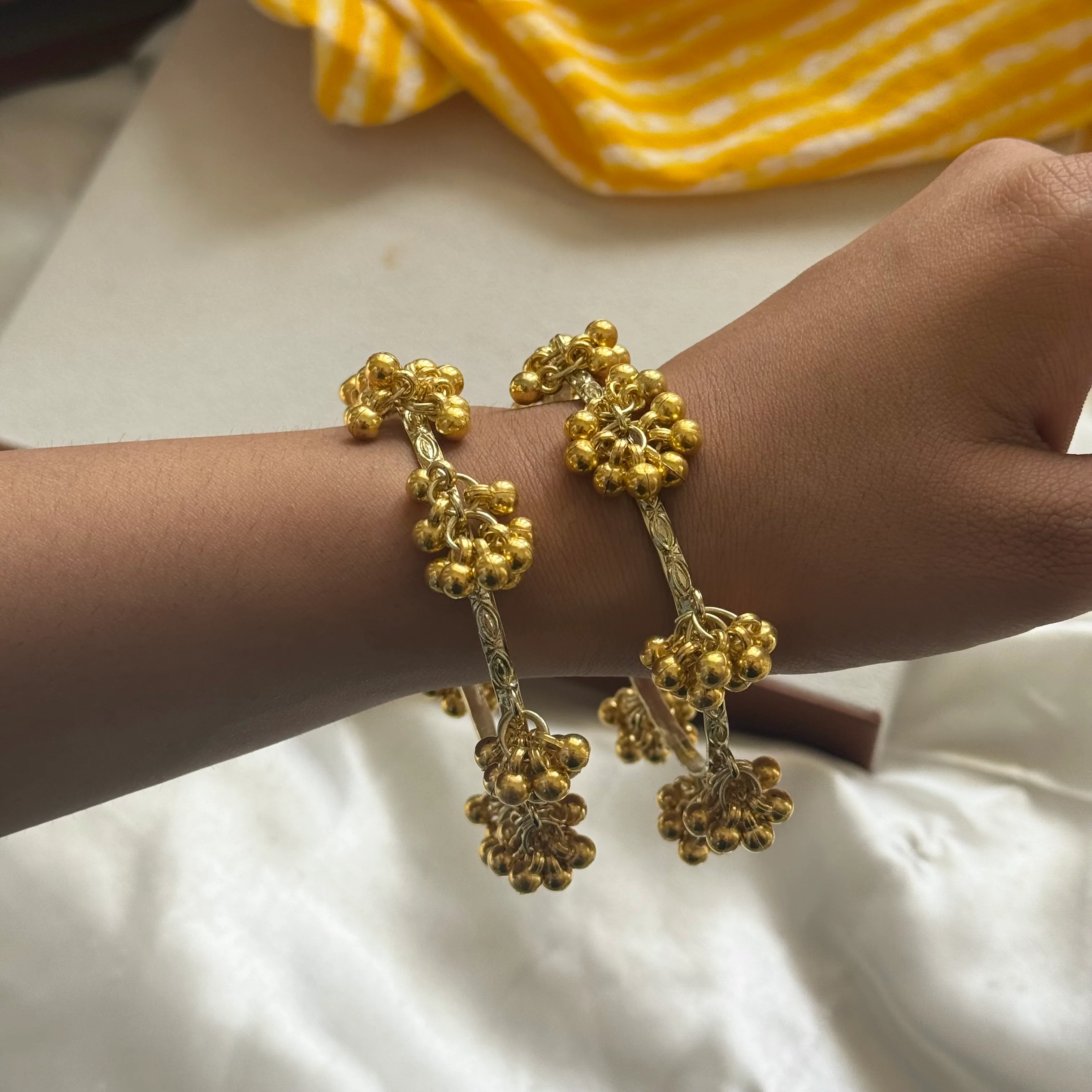 Ghungroo Gold Bangles (Set of 2) - Image 5