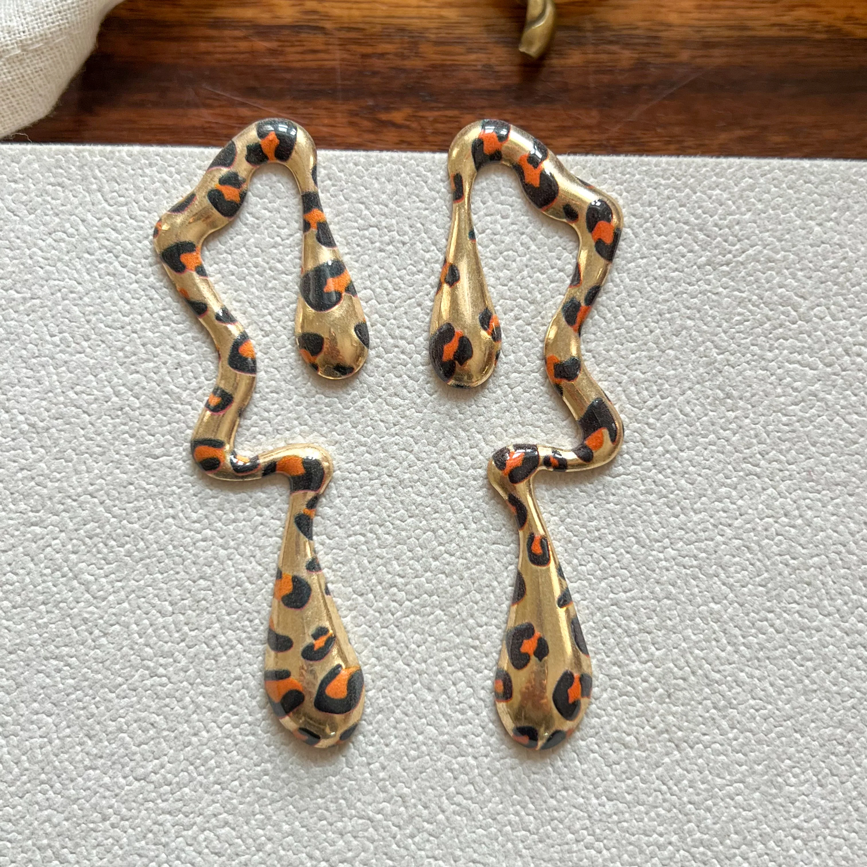 Leopard Wave Drops Earrings - Image 3
