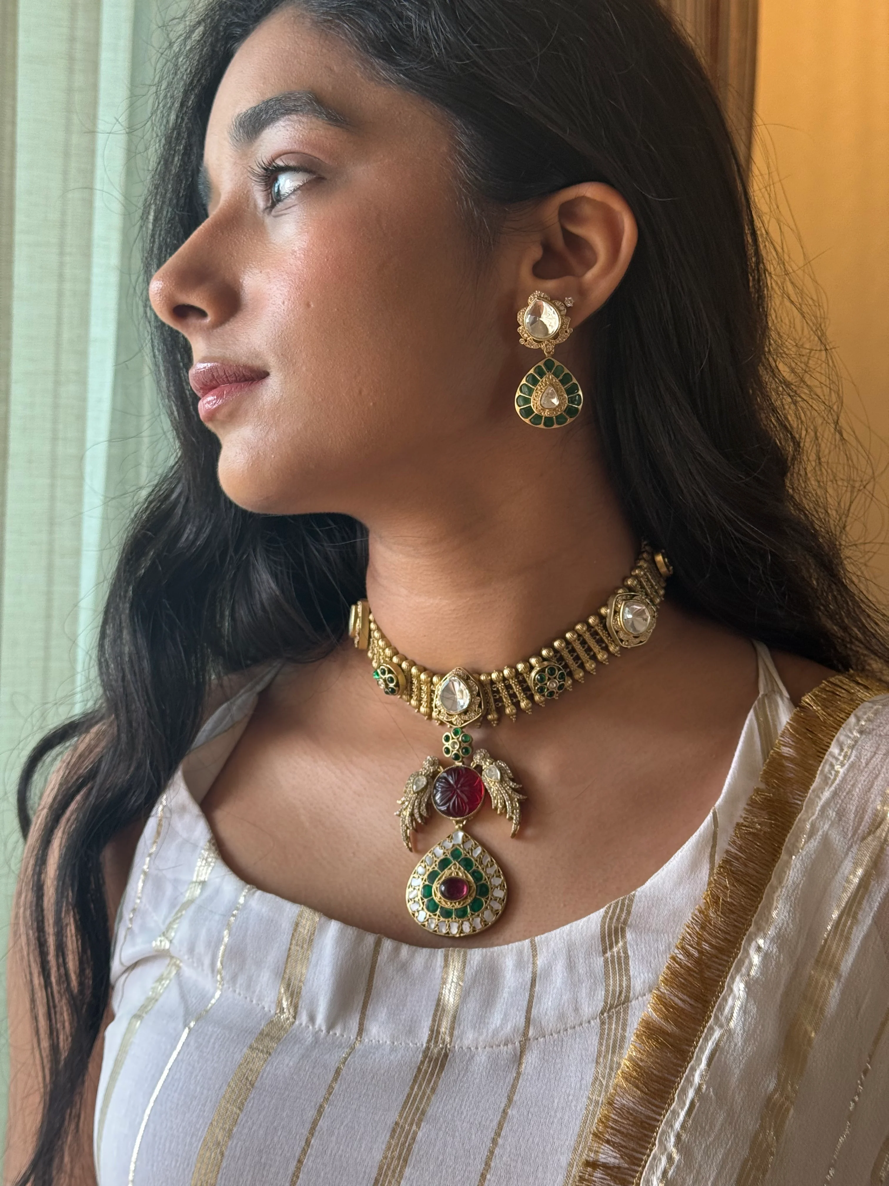 Pakhi Kundan Necklace Set - Image 3