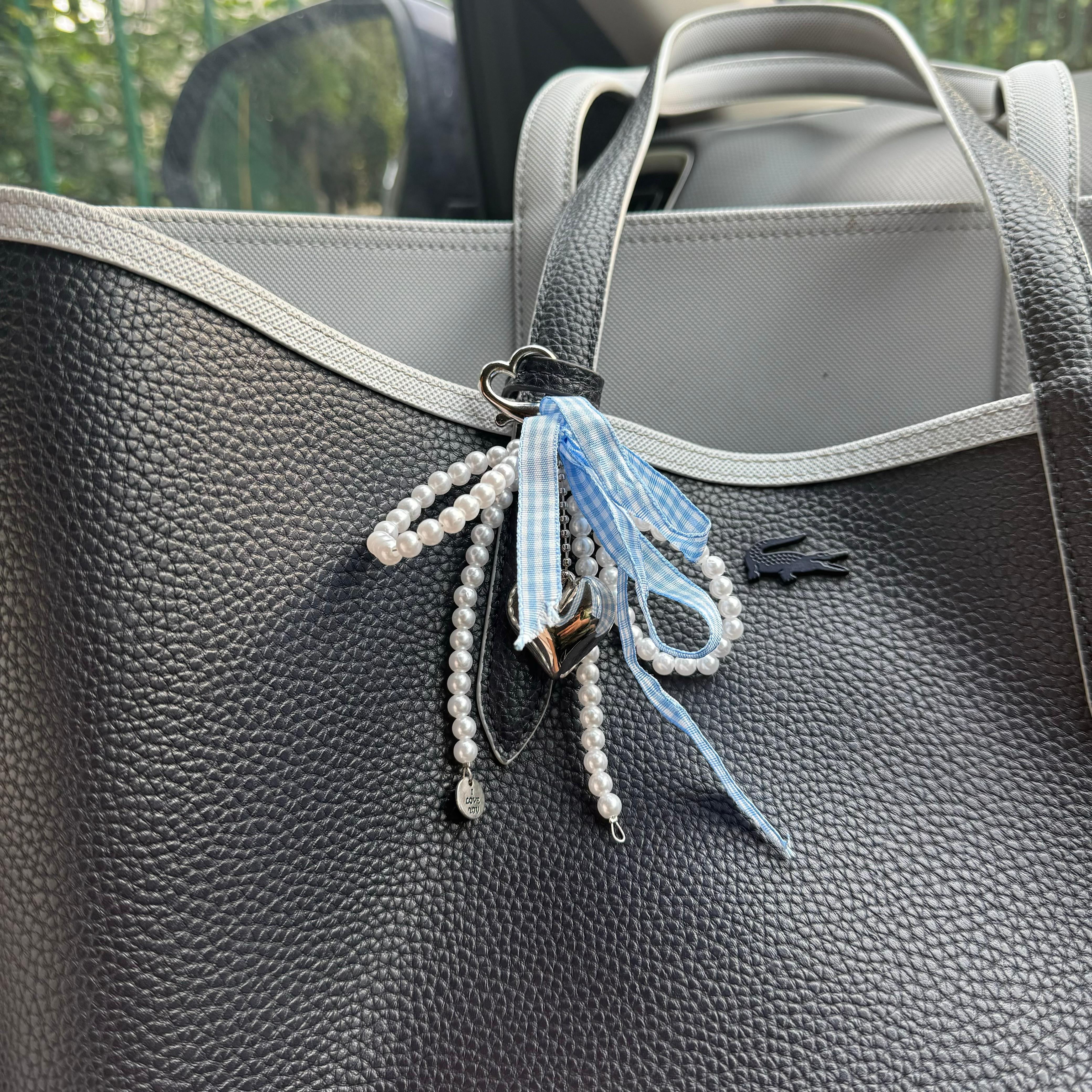 Pearl Promise Pearl & Metal Bag Charm - Image 3