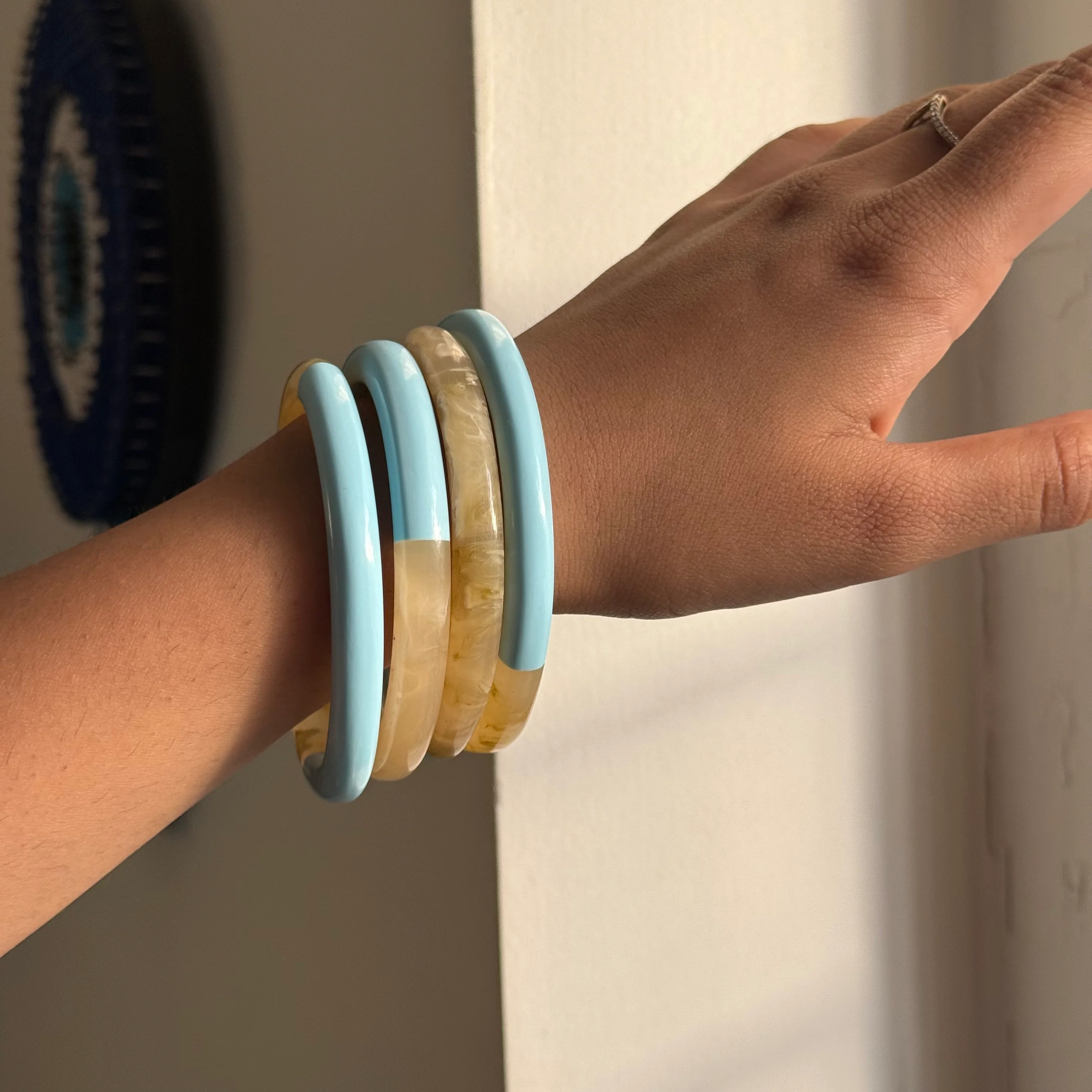 Coastal Crush Resin Bangle-Set of 2 - Image 2