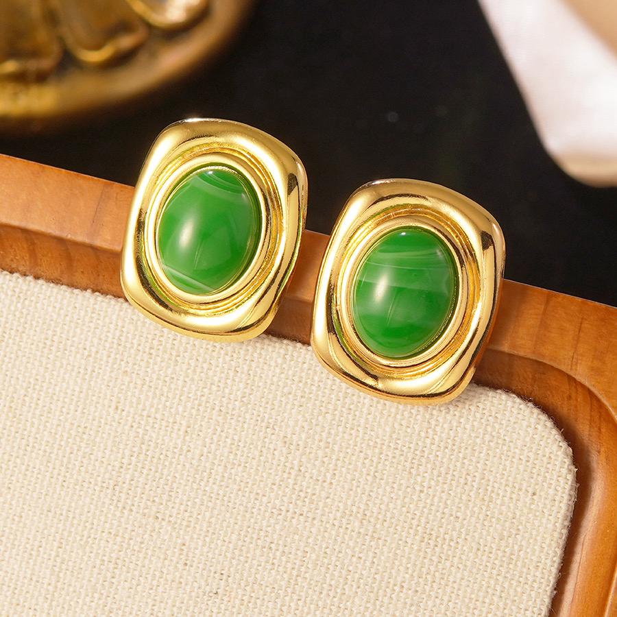 Retro Luxe Dome Earrings - Image 2
