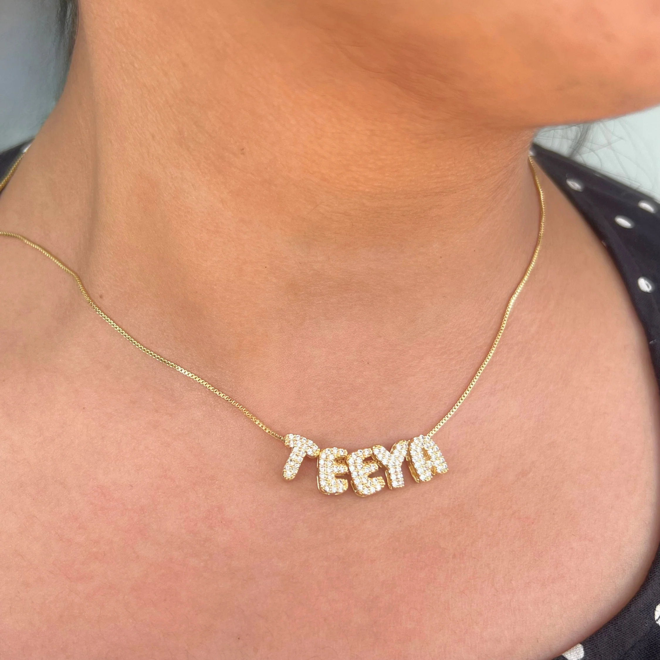 Rhinestone Alphabet Charm Pendant - Image 4