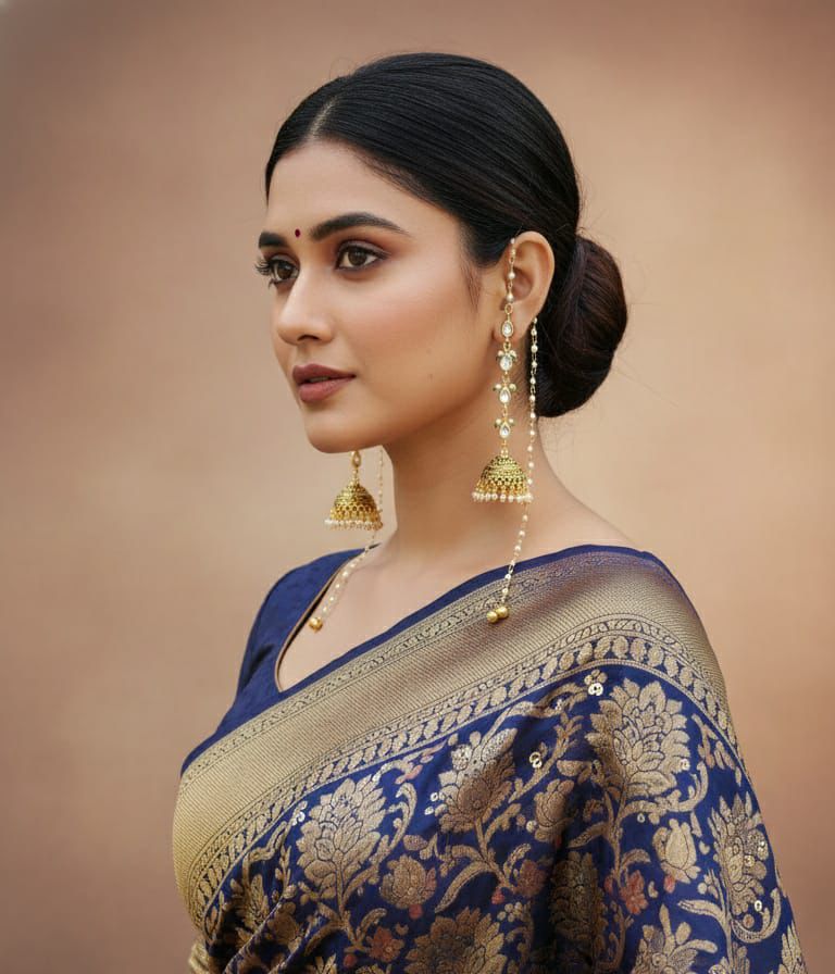 Royal Long Pearl Jhumkis - Image 3