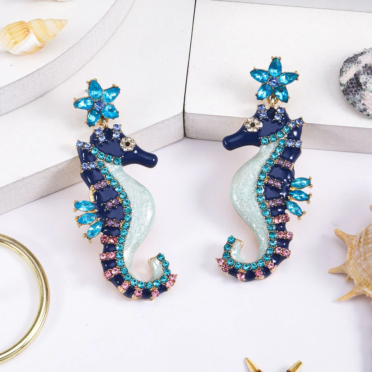Seahorse Statement Earrings - Image 4