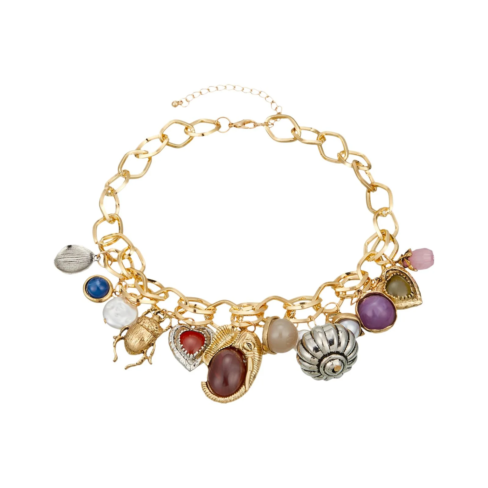 Opal Charm Metal Neckpiece - Image 4