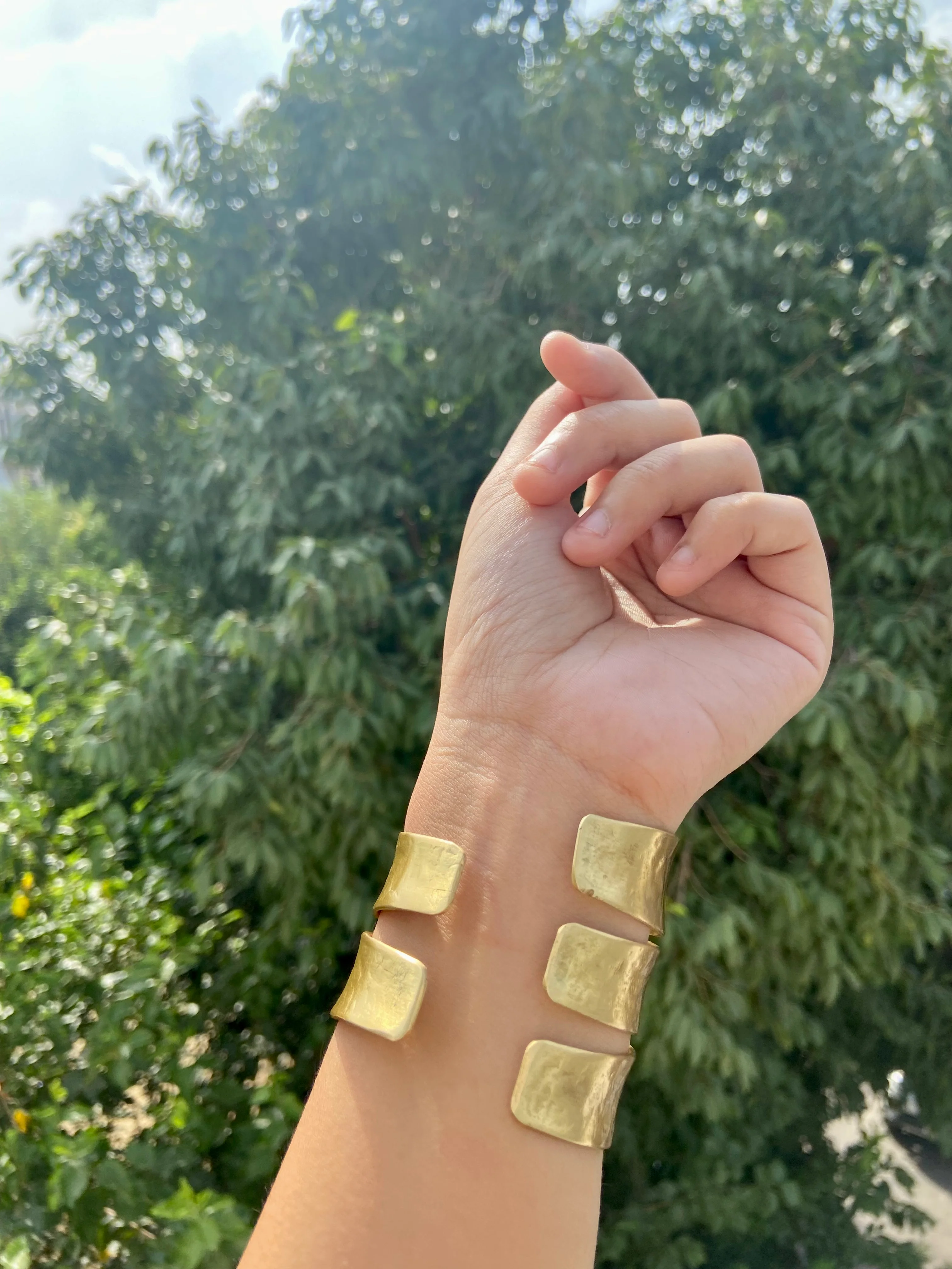 Zoya Handmade Brass Cuff - Image 3